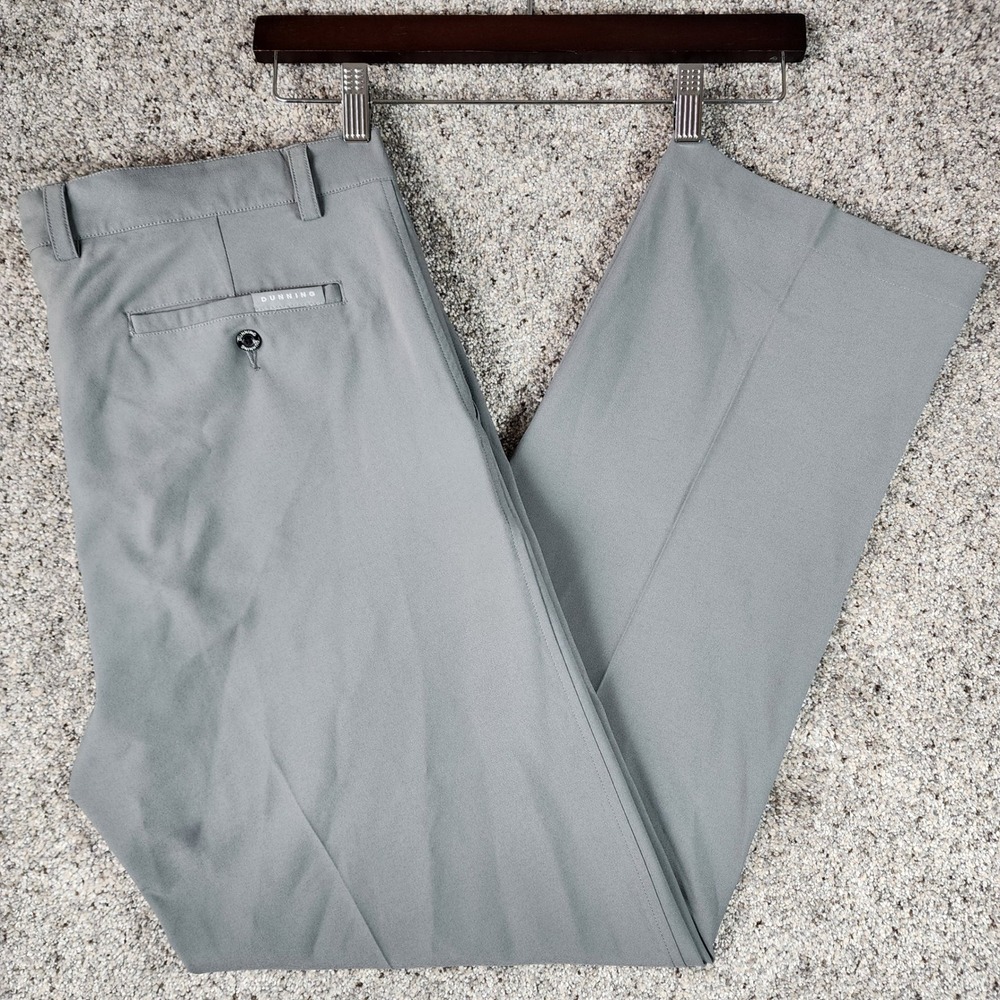 Dunning Golf Pants Mens 38x32 Gray Performance Stretch Excellent